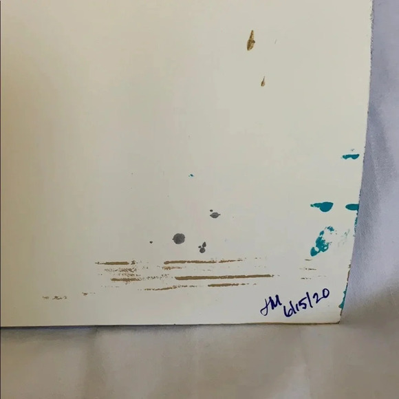 ORIGINAL ART! Teal, aqua, metallic silver & blue - Picture 6 of 6